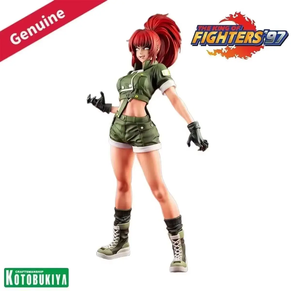 

Оригинальная настоящая окрашенная статуя Бабукия «Король бойцов» '97 Леона Хитдер, ограниченная серия, 1/7 H=235 мм, фигурка