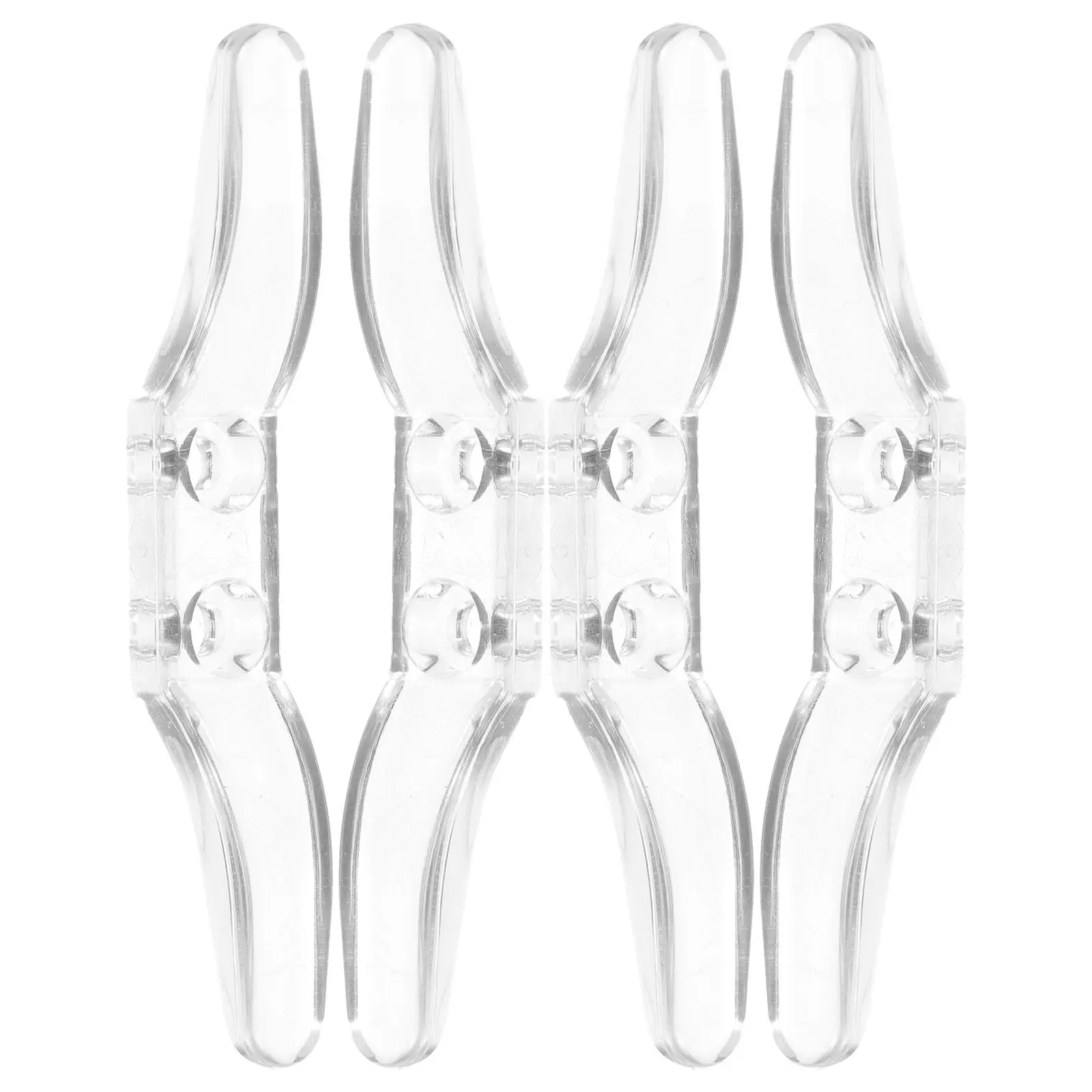 4Sets Window Cord Cleats Clear Safety Rope Blind Cord Winders Roller Curtain Positioning Hooks Blinds Retainers