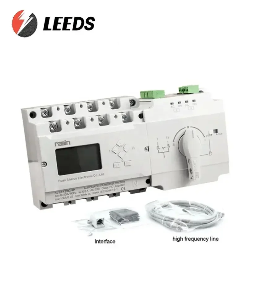 TLF ATS RDS3-125D/4P Gerador de Radin Interruptor de Transferência Automática de Energia Dupla com Painel de Controle Disjuntor 63A 100A e 125A C
