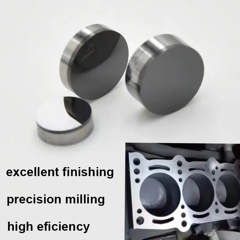 PCD Insert PCBN CBN Milling Head Round Turning Lathe Plate RNGN 0903 1203 for Resurfacing Cylinder Block Engine