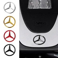 1PCS 7cm Car Engine Emblem Hood Engine Decal for Mercedes Benz W204 W211 Amg W177 GLC GLK CLA GLA W211 W212 W213 C63 E300 W176