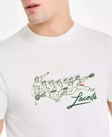 Lacoste | Herr-T-shirt med René Lacoste-tryck och tenniströja 10 best sales Lacoste T-shirts - №8