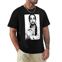 Sade, Black and White Port T-Shirt black t shirt cute tops workout shirts for men