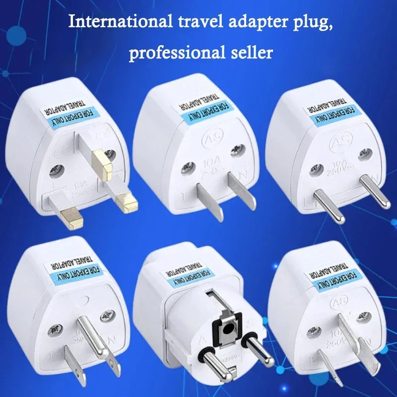 1pcUS a adaptador de enchufe de la UE Corea KR Euro Europea a América China Canadá Reino Unido AU adaptador de viaje Universal convertidor de CA adaptador de corriente