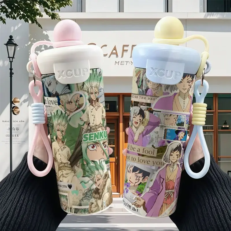 New Dr.STONE Senku Ishigami large capacity stainless steel thermos cup high color value creative cartoon coffee cup portable cup