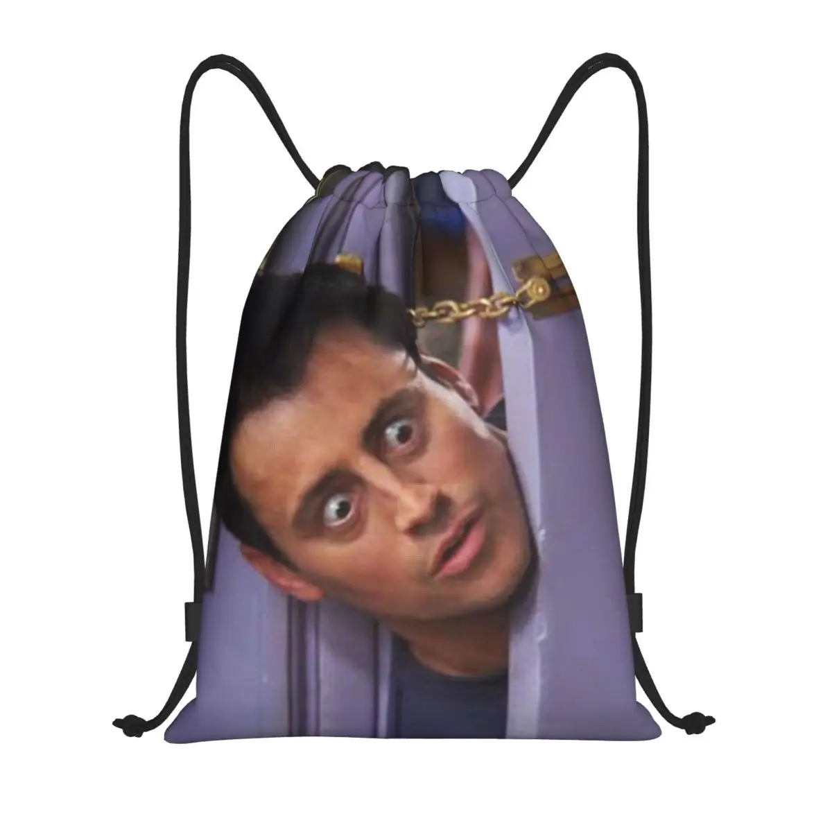 Funny Joey Tribbiani Drawstring Backpack Women Men Sport Gym Sackpack Foldable Classic TV Show Friends Training Bag Sack