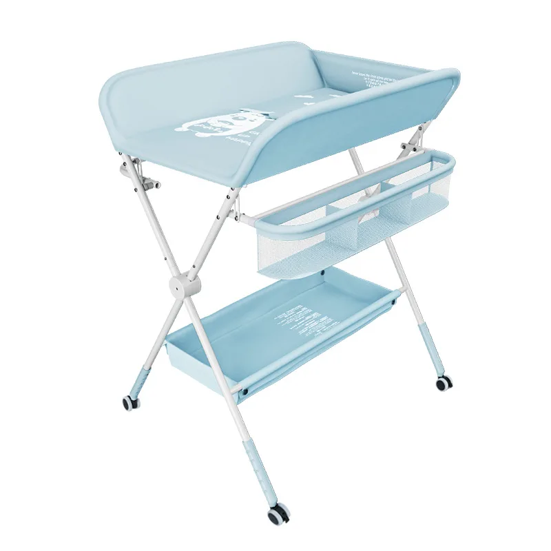 The new multi-function folding high and low adjustable newborn baby care table changing diaper table bathing table