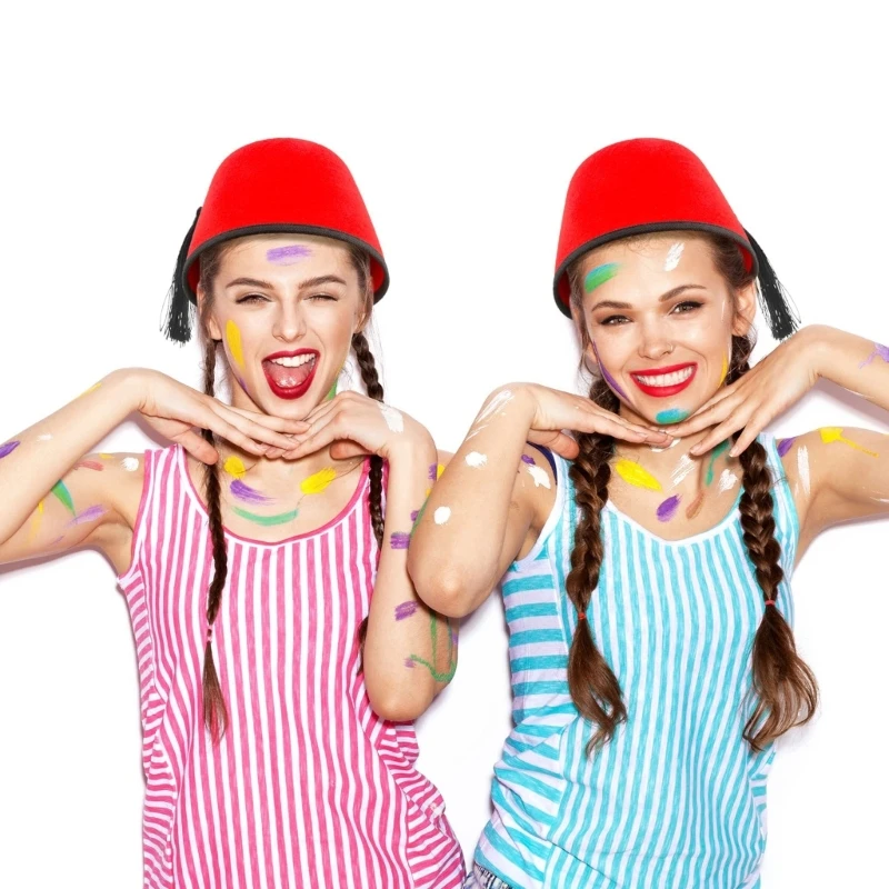 قبعة فيلت فاس قبعة مغربية حمراء فاس قبعة تركية للرجال قبعة طربوش بشراشيب سوداء