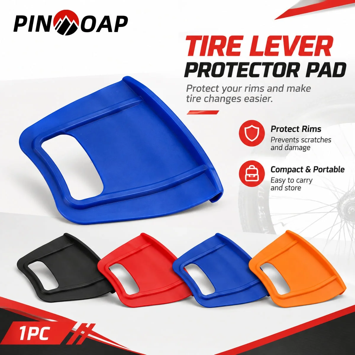PINMOAP Bicycle Tire Lever Rim Protector Bike Wheel Repair Tool Rim Guard for Various Bicycles Tire Removal Assistance