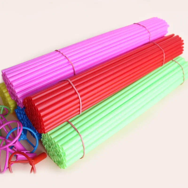 50 Sets/lot 40cm Foil Balloon Stick Colorful a Rods for Supplies Balloons Holder Sticks with Cup Party Decoration Accessories