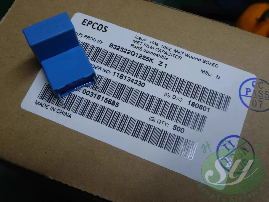 

5PCS EPCOS 2.2uf/100v 2u2 225 New Year 15MM film capacitor B32522Q1225K