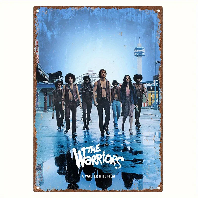 [Durable Build] Vintage The Warriors Metal Tin Sign - Nostalgic Film & TV Theme, Aluminum Wall Art Decor, , Perfect for Home,