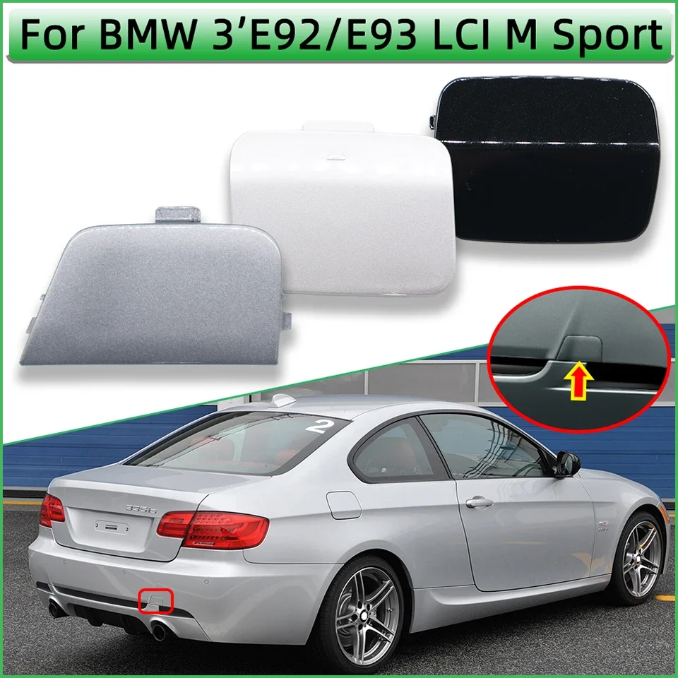 For BMW 3 E92 E93 LCI 2006-2013 M SPORT Car Rear Bumper Tow Hook Eye Cover Cap 51127893147 51127161497 51127256109