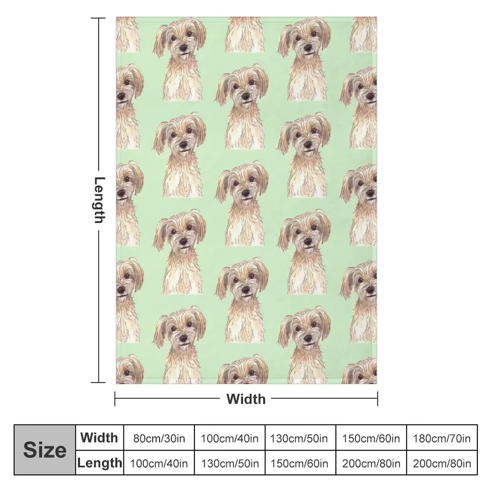 BAILEY doodle Throw Blanket Luxury Designer Flannels Loose Blankets