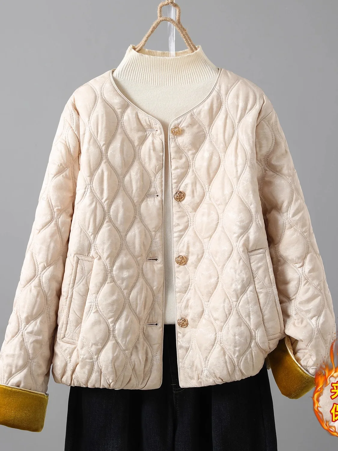 

Новое китайское легкое стеганое хлопковое пуховое куртка, женское зимнее пальто, верхняя одежда, теплый хлопковый свитер, кардиган, топ