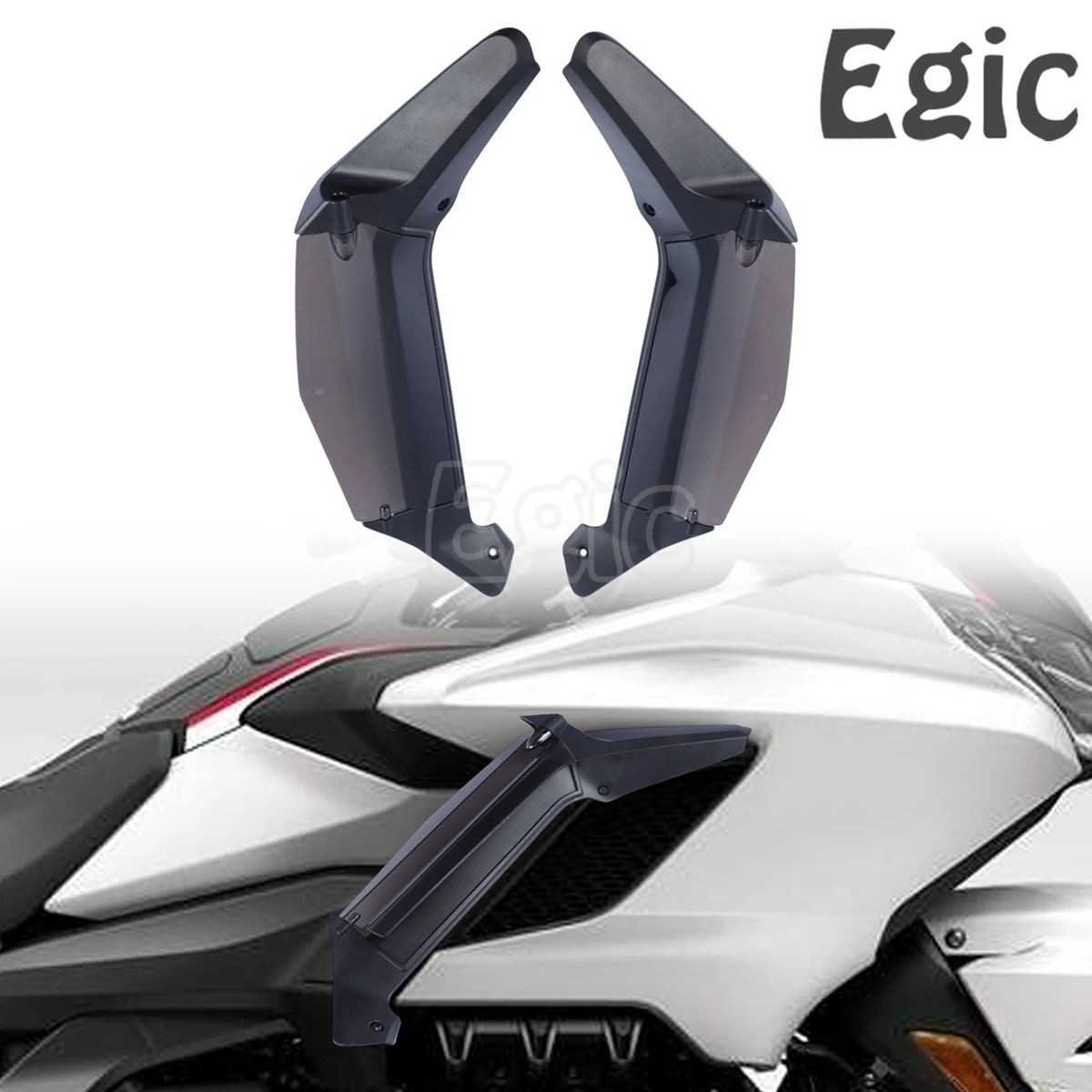 Dark Smoke Air Deflectors For Honda Goldwing GL1800 2018-2020 GW 2021-2026 Adjustable Airflow Vent Side Fairing Wind Control 5