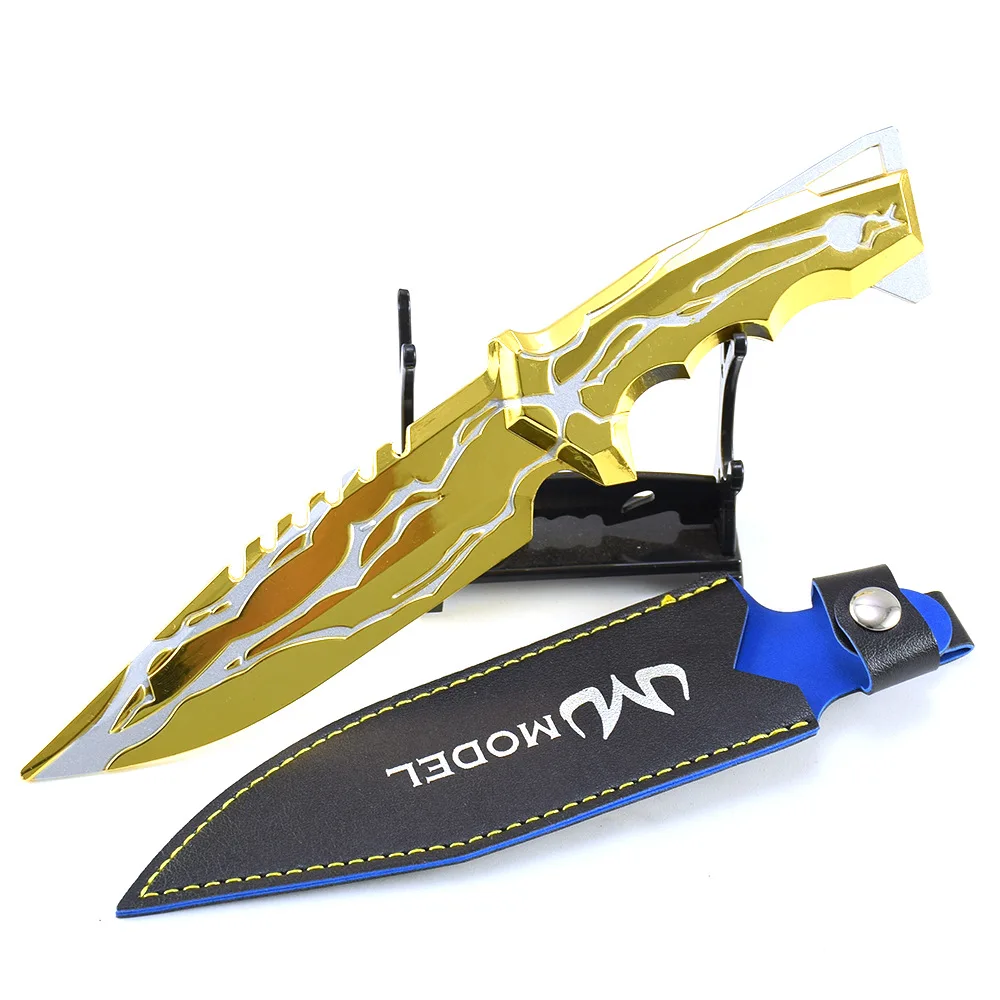 Armas Valorant de 22cm, cuchillo fluorescente de retribución divina, juego de armas periféricas, modelo de accesorios, adornos, colecciones artesanales