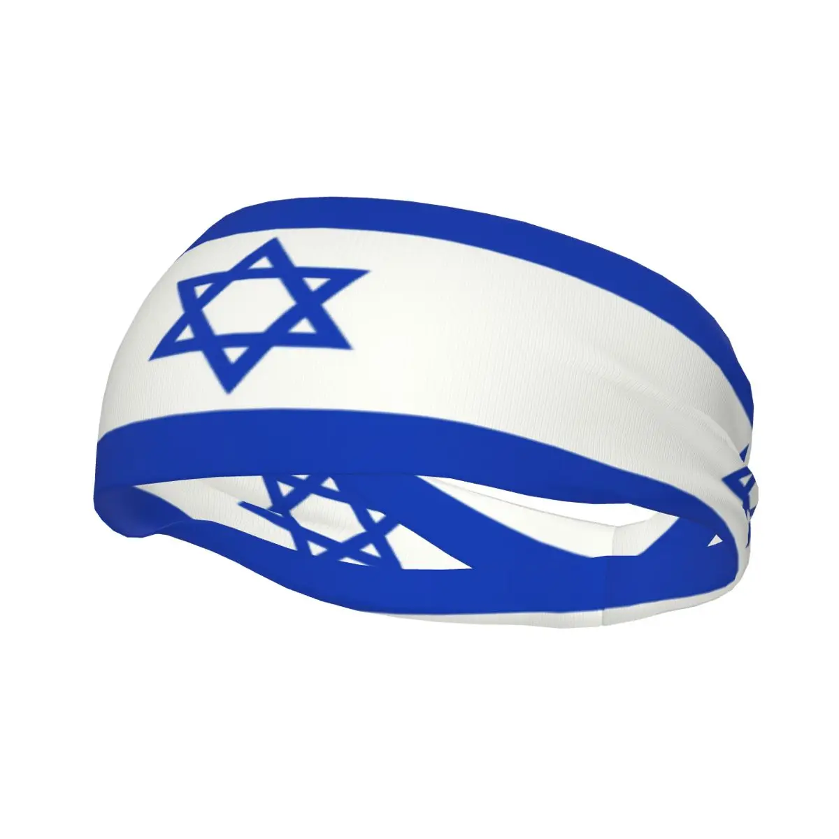 Custom Israel Flag Sport Headbands for Women Men Stretchy Moisture Wicking Gym Sweatband