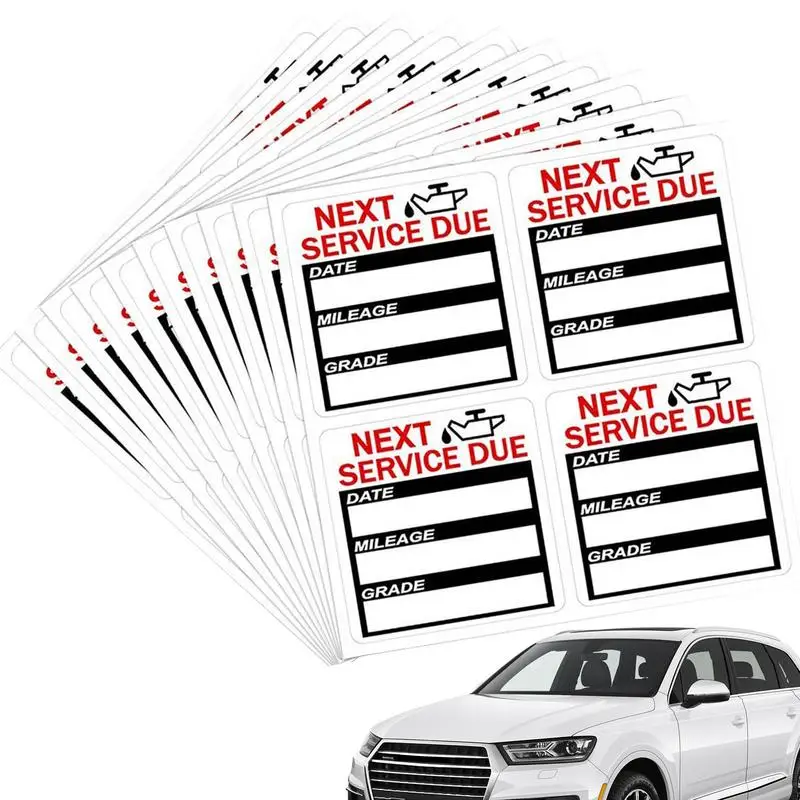 Oil Change Stickers For Windshield 40PCS 2x2 Inch Oil Change Reminder Service Sticker Next Service Due Labels For Car Auto