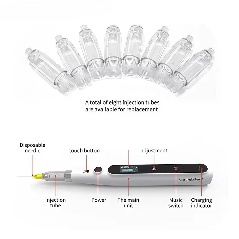 Dental Anesthesia Injector Painless Local Dental Anesthetic Pen Kit With LCD Display Dentist Anesthesia Device