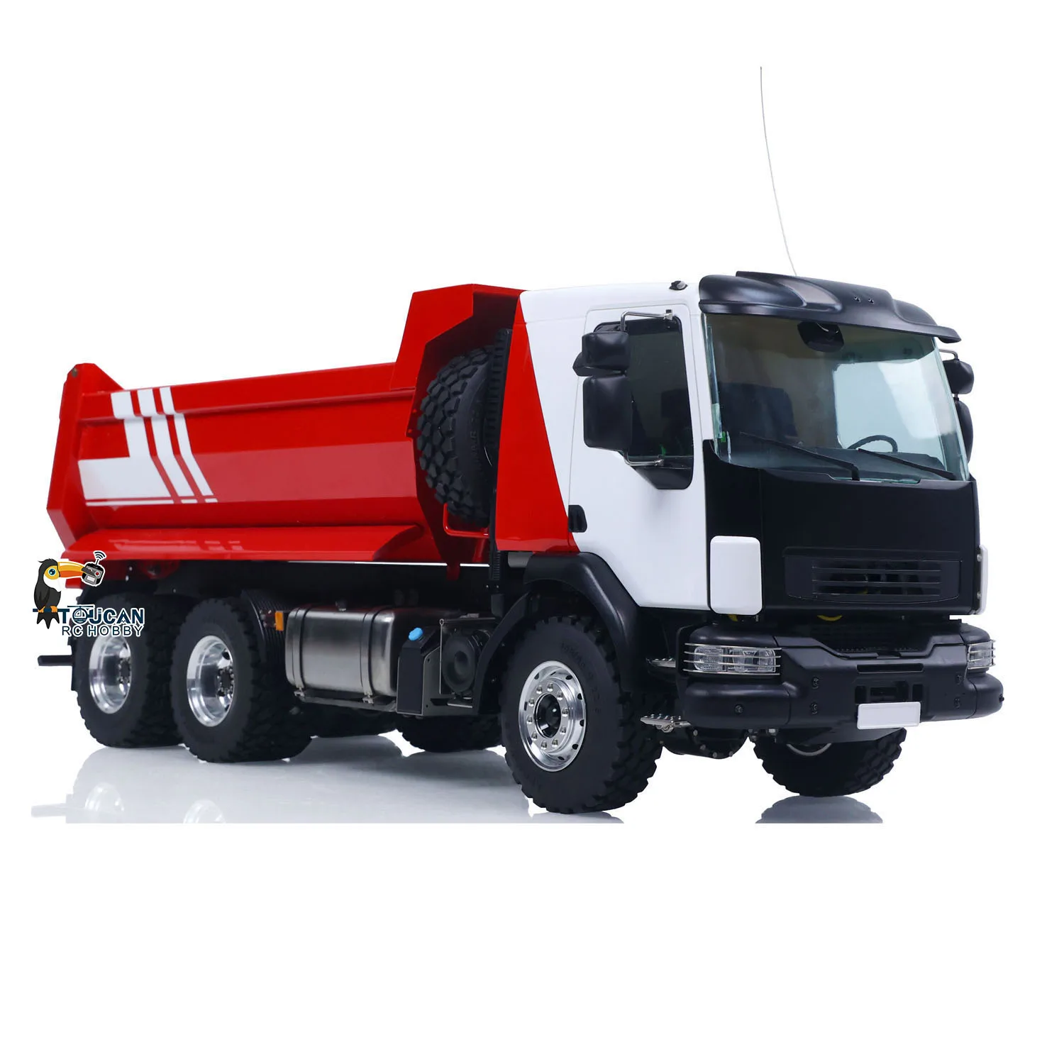 LESU 1/14 Hydraulic RC Dump Truck 6*6 RTR Radio Control Tipper 2Speed Gearbox Differential Lock Metal Chassis Flysky I6S Radio