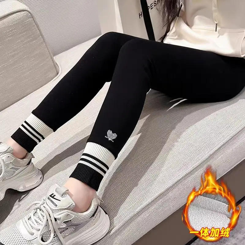 

Baby Girl Pants Age 3-13Y Big Size Children's Fleece Warm Render Pants For Girls Winter Velvet Legging Kids Baby Base Pants