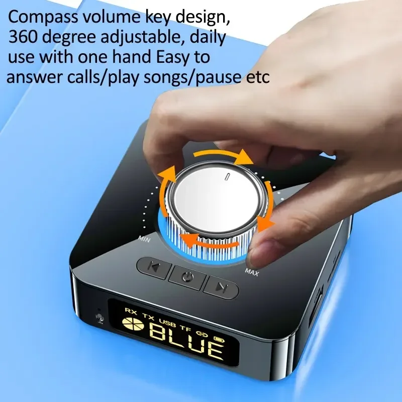Bluetooth Receiver Transmitter Remote Control Stereo Music 3.5mm AUX Jack RCA TF Card Wireless Audio Adapter for Car Kit TV PC