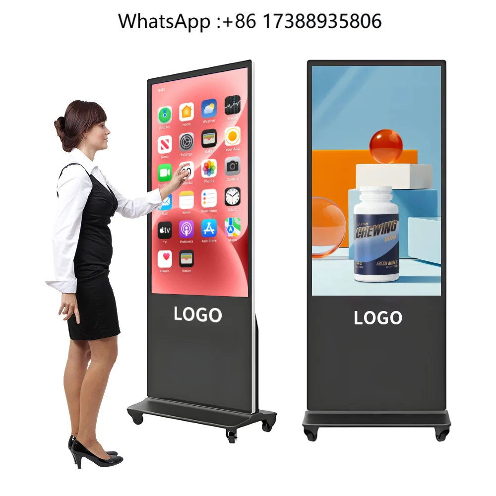 Digital Advertising Media Player Electronic Screen Advertising Display Screen Indoor Vertical Digital Signage Display