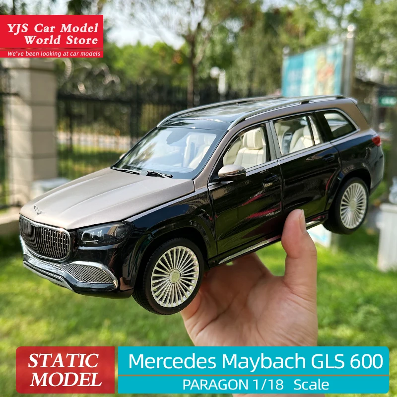 PARAGON 1/18 for Mercedes Maybach GLS600 alloy full open car model SUV display gift collection for friends and relatives