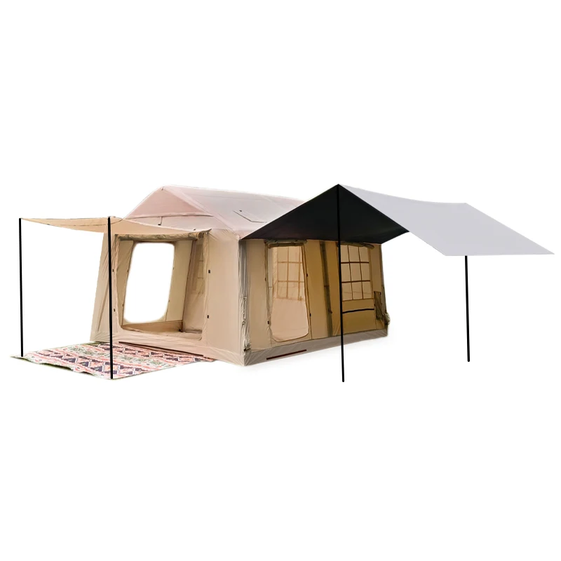 

AA AutoDeluxe Waterproof PVC Inflatable Tent with Sunshade Canopy for Multi-Player Outdoor Camping