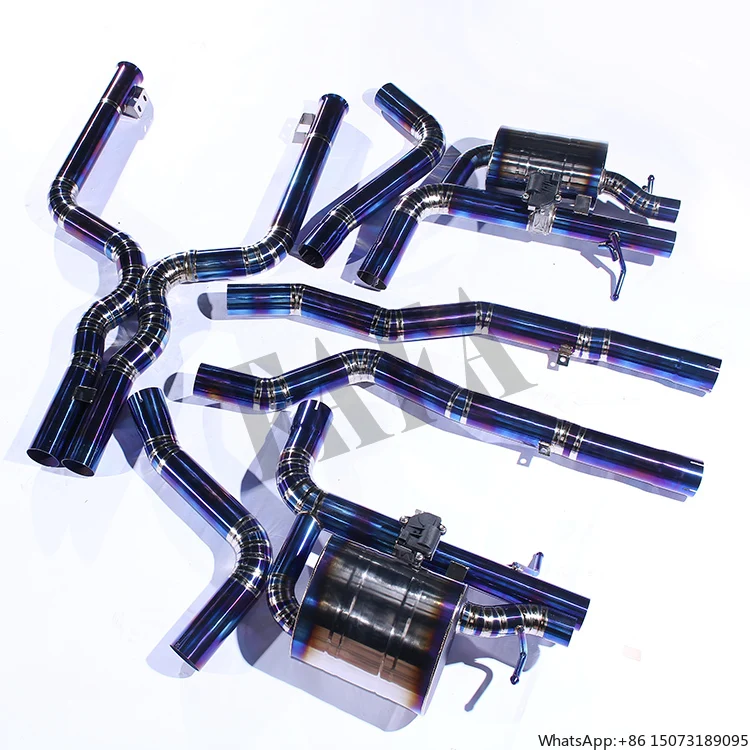 

Высокопроизводительная титановая выхлопная система для C63 W205: средняя и задняя секции, электрический клапан, выхлопная труба Cat-Back, глушитель