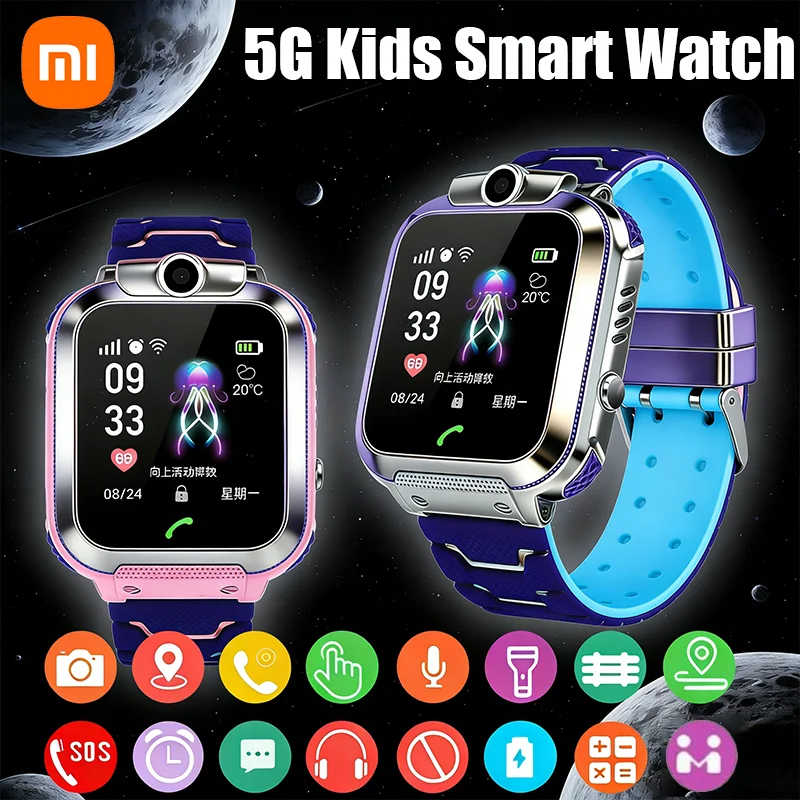 

Xiaomi 2026 5G Kids Smart Watch Sim Card Call SOS GPS Location Child Smart Watch Camera Waterproof Watch For Boys Girls Present