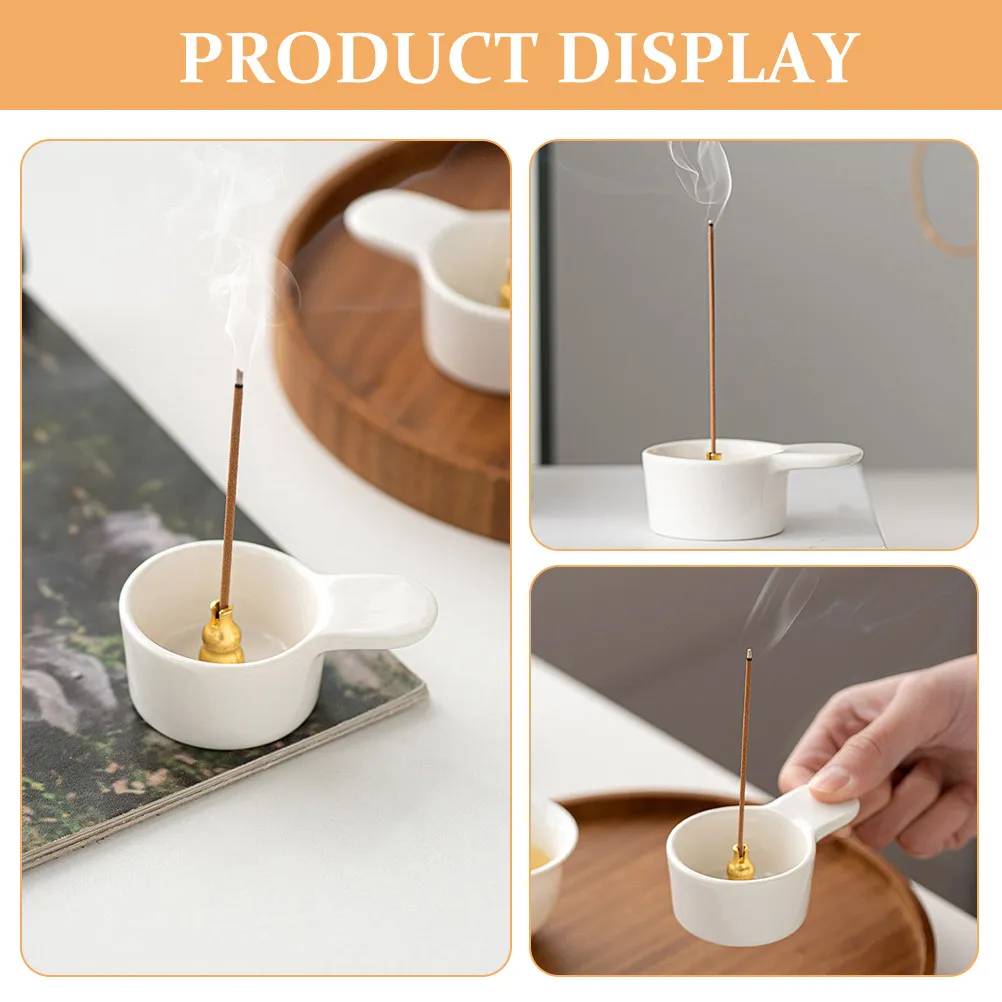 Small Ceramic Incense Burner Exquisite Incense Stick Holder Home Decoration Essential Zen Aromatherapy Tool Ceramic Decor