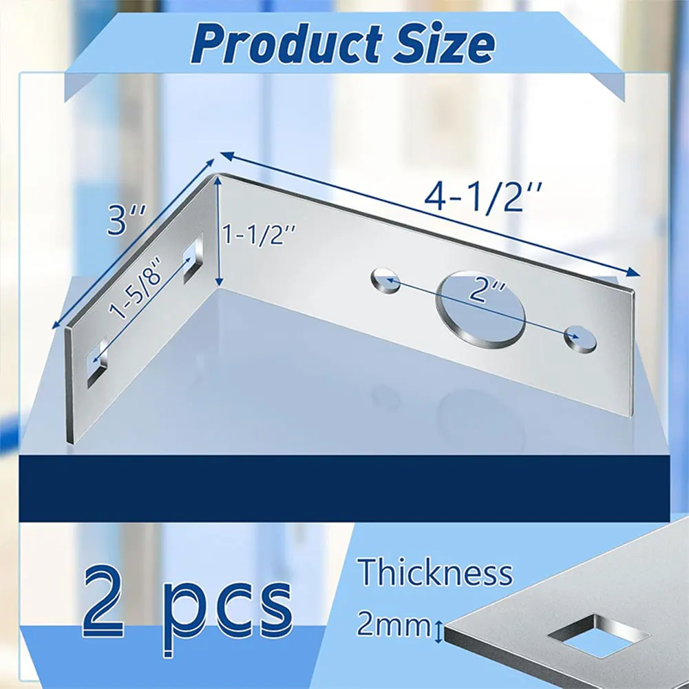 

Комплект из 2 кронштейнов для задних фонарей прицепа, L-образные, из оцинкованной стали, держатели для фонарей лодок и прицепов, запчасти и аксессуары