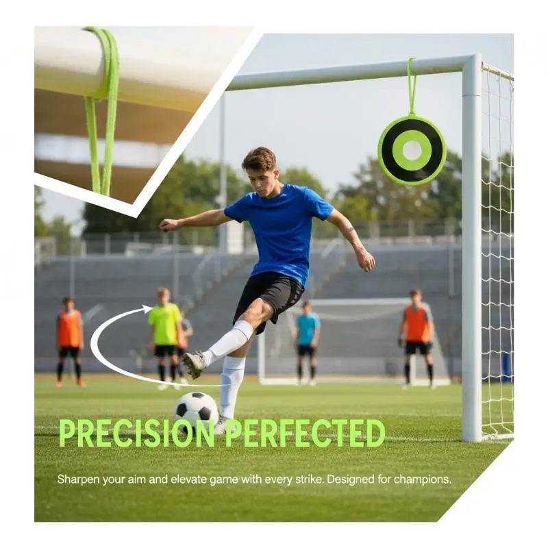 [E] Adjustable Soccer Training Targets - Portable Football Goal Practice Boards For Shooting Drills, Durable TPE Material
