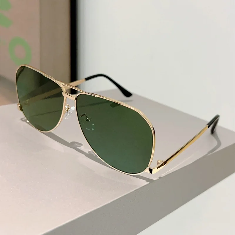 Vintage Oversize Quadratische Piloten-Sonnenbrille für Damen Neue Mode Legierung Farbverlauf Schwarz Sonnenbrille Herren Hip Hop Outdoor-Brille UV400 – Detail 11