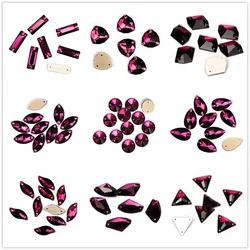 YANRUO Charm Amethyst Sew On Crystal Gymnastic Leotard DIY Gems Glass Sewing Decor Skate Dance Dress