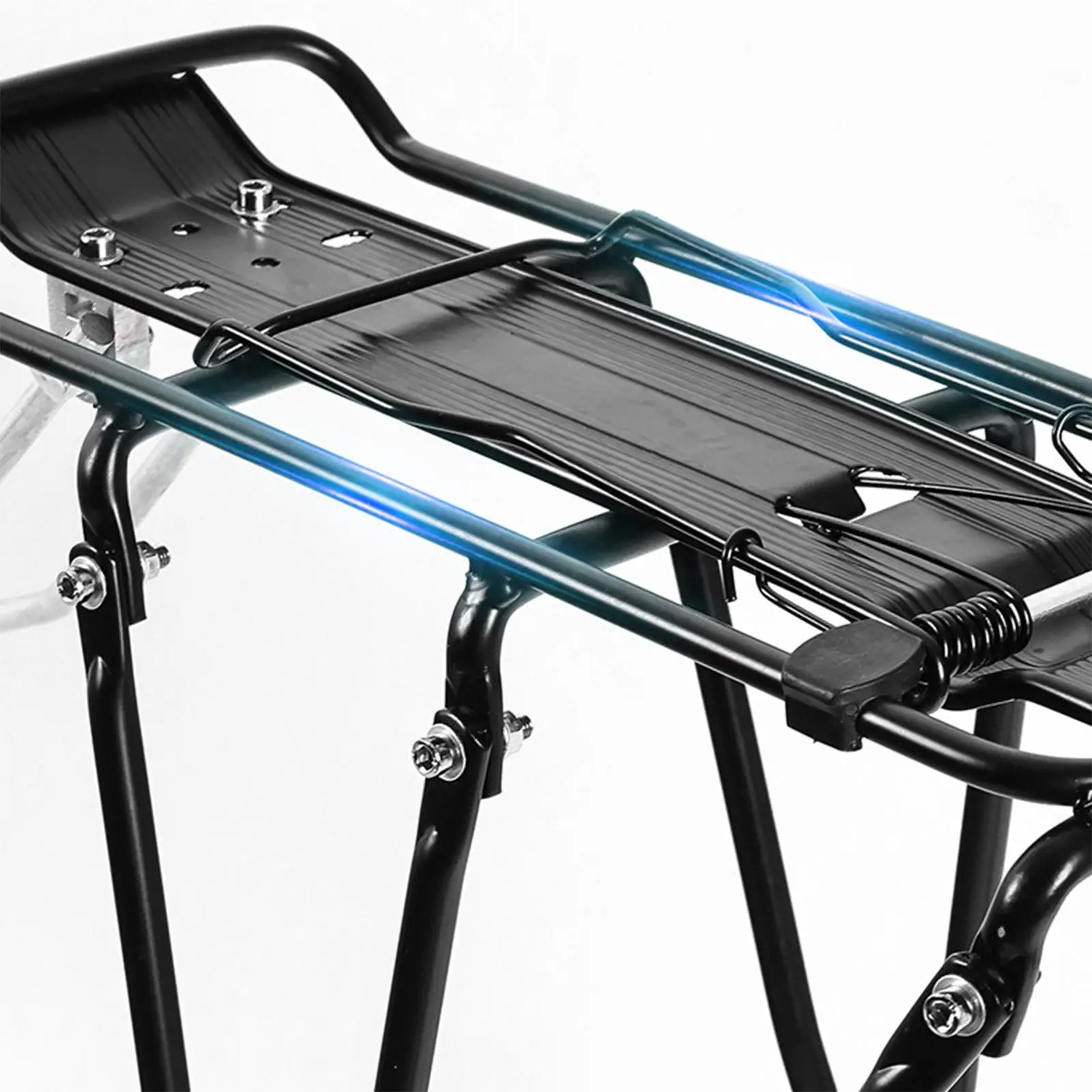 

Tool Free Install Rear Bicycle Rack Adjustable Cargo Carrier Mountain Bike Pannier Rack for Commuting and Travel