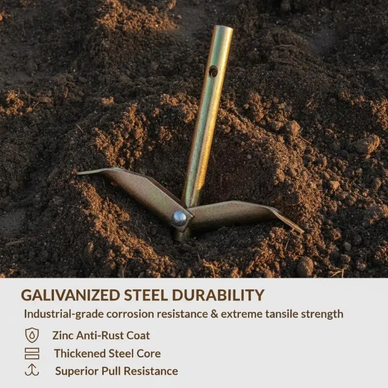 Heavy Duty Metal Ground Anchor Firm Fixation Anti Fall Off For Agricultural Use
