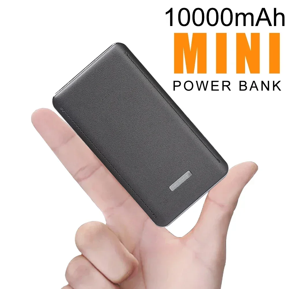 12V Mini Leather Car Jump Starter Booster Portable Car Power Bank 10000mAh Multifunctional Engine Battery Emergency Start