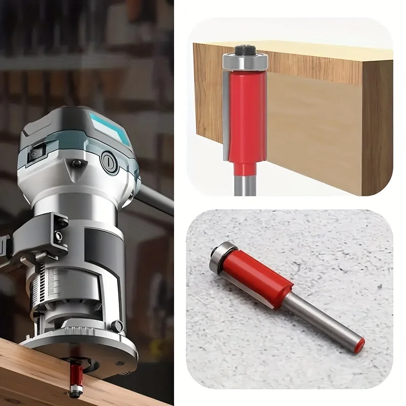 4pc Premium Woodworking Router Bit Set - Smooth Cutting for Professional Finish - Versatile Trimming & Detailing Kits