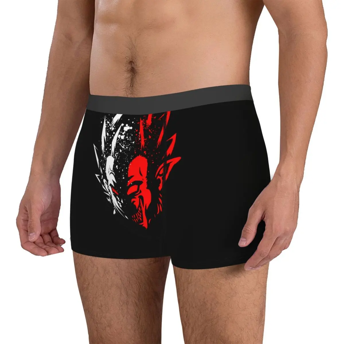 Boxer Vegeta Transformation Monkey Shorts Panties Men's Underwear Saiyan Dbz Dragon Ball Soft Underpants for Homme Plus Size