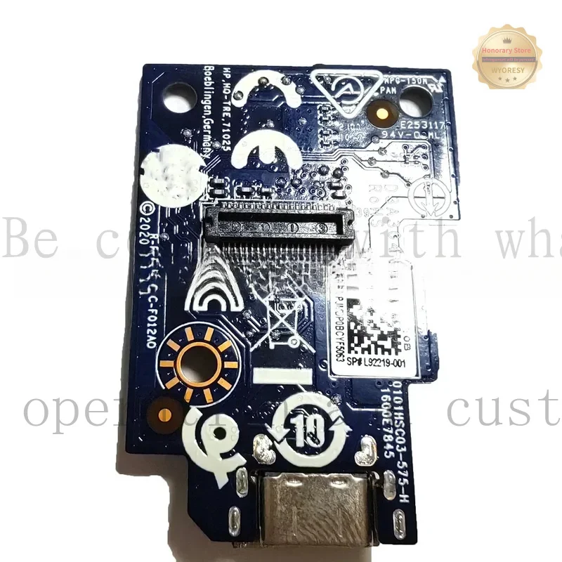 YD WANG  L92219-001 L82462-001 For Z2 Tower G5 Front Flex IO USB-C Board