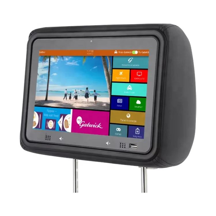 Low Price Sale 10INCH Car Screen Touch Wifi HD Android Advertising Advertising Rear Seat Display TV Car Headrest Monitor Taxi view 6
