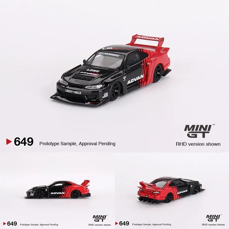 

Литой коллекционный миниатюрный силуэт S15 Silvia Advan 649 1:64 LBWK