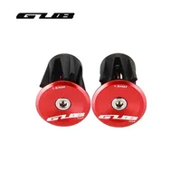 GUB 2pcs/lot Ultralight Bicycle End Plugs Aluminum Alloy MTB Road Bike Grip Ends Caps Cycling Bike Accessories 3 Colors 25g