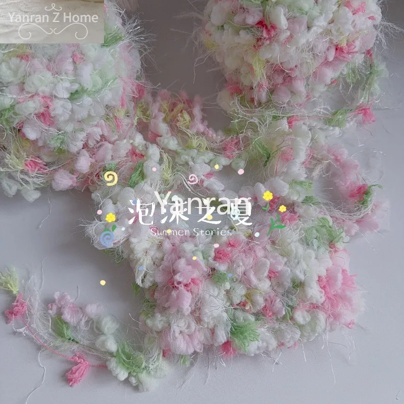 100g New Foam Hand Mixed Yarn Featuring Summer Dopamine Handmade Thread Ball Crochet DIY Handicrafts Bag Planner Decor Wool