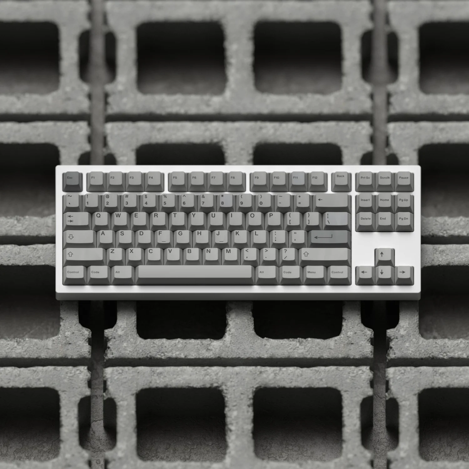 Imagem -04 - Jkdk-keycap Cinza Simples Perfil Cereja Pbt Dye Subbed Teclado Mecânico mx Switch