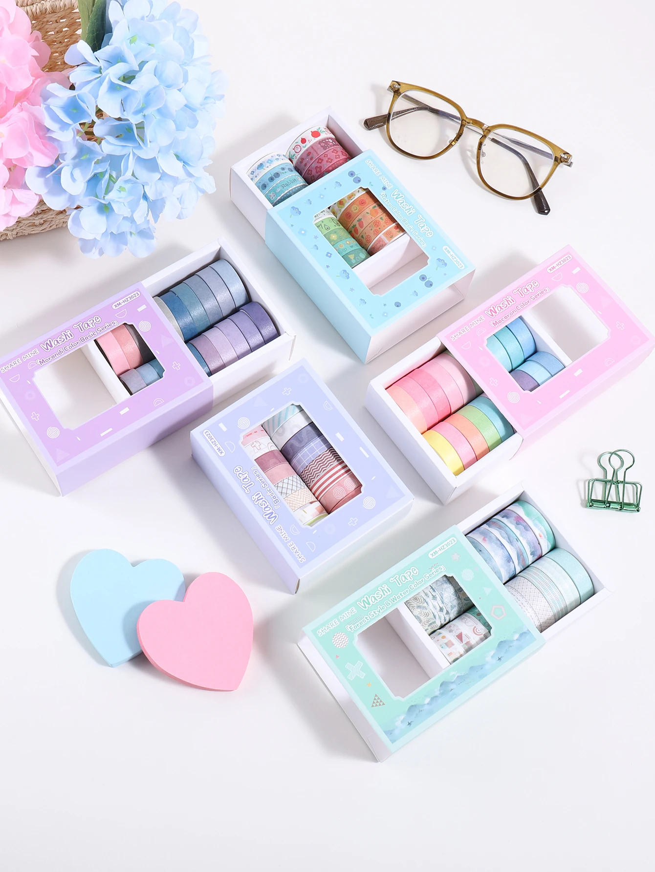 20 Rollen buntes Washi-Tape-Set, geometrische Muster mit Früchten und Pflanzen für Scrapbooking, Journaling, DIY-Geschenkdekoration, Schreibwaren-Geschenke – Detail 7