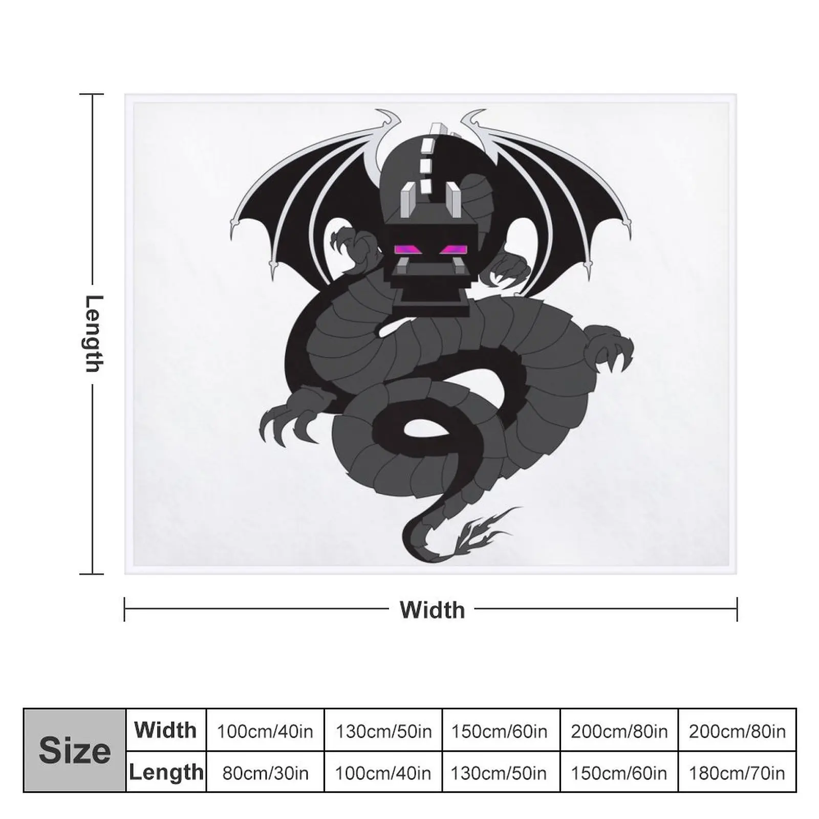 Ender Dragon Throw Blanket blankets and throws Multi-Purpose Flannels warm winter Blankets